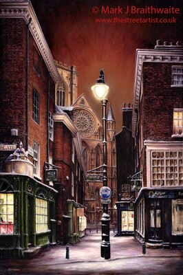 Minstergates, Silent Night. Paper Giclée Prints and Canvas Giclée Prints available.