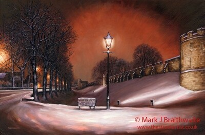 The City Walls, Silent Night. Paper Giclée Prints and Canvas Giclée Prints available. ORIGINAL Available