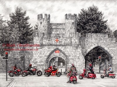 TOR7: Mods &amp; Rockers, Walmgate Bar, York Print (size options and ORIGINAL available)