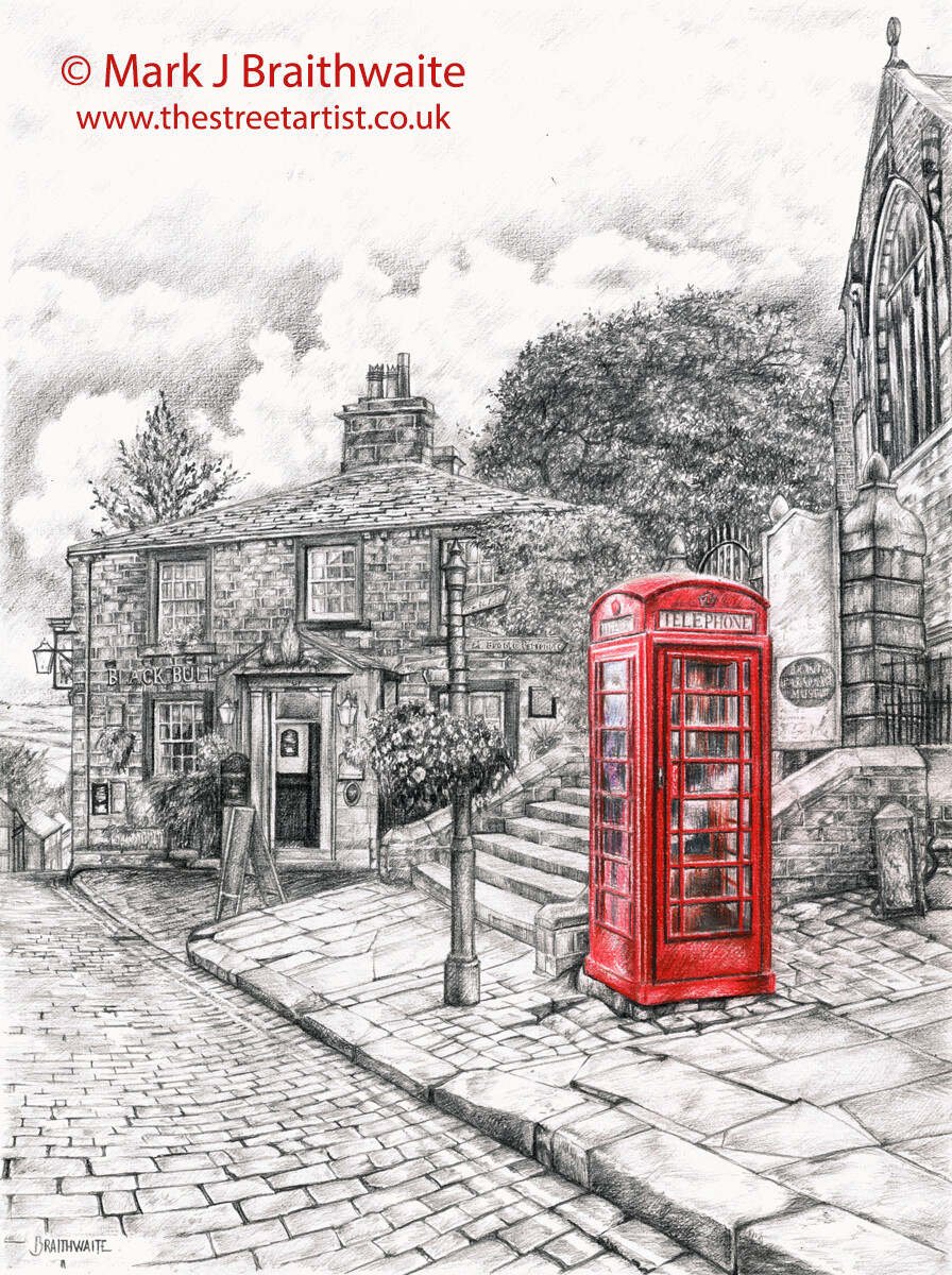 TOR13: The Black Bull, Haworth, West Yorkshire. Print (size options available)