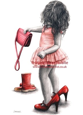 Rosebud 11, A To be in Mums Shoes. Print (size options available)