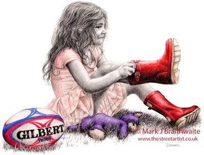 RB45, Suited &amp; Booted. Print (size options available) ORIGINAL AVAILABLE