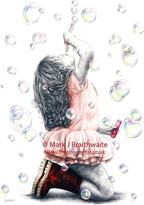 RB31, Pretty Bubbles, Loves me not, Print (size options available)
