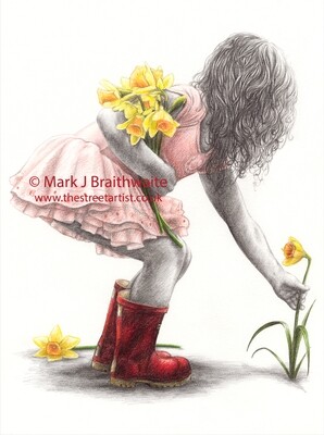 RBLTD3, Flower Girl. Signed and numbered Print.