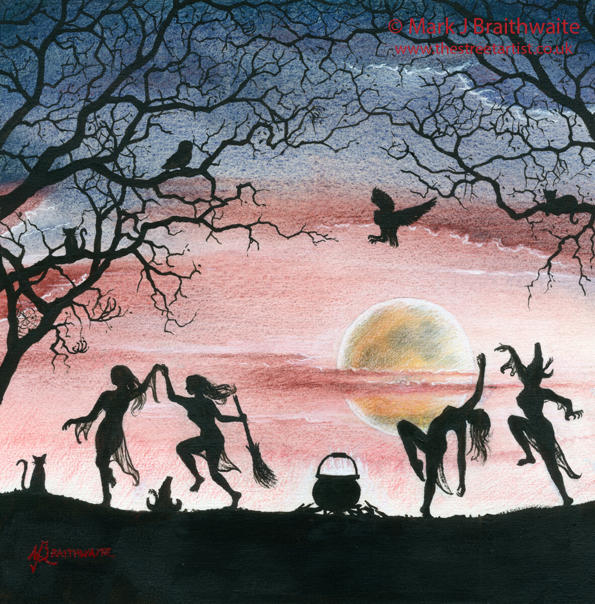 Hunters Moon, Season of the Witch. From the Shadows 1.  Print (size options) &amp; Original AVAILABLE
