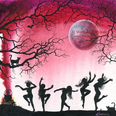 Blood Moon, Coven. From the Shadows 6.  Print  (size options) &amp; Original AVAILABLE