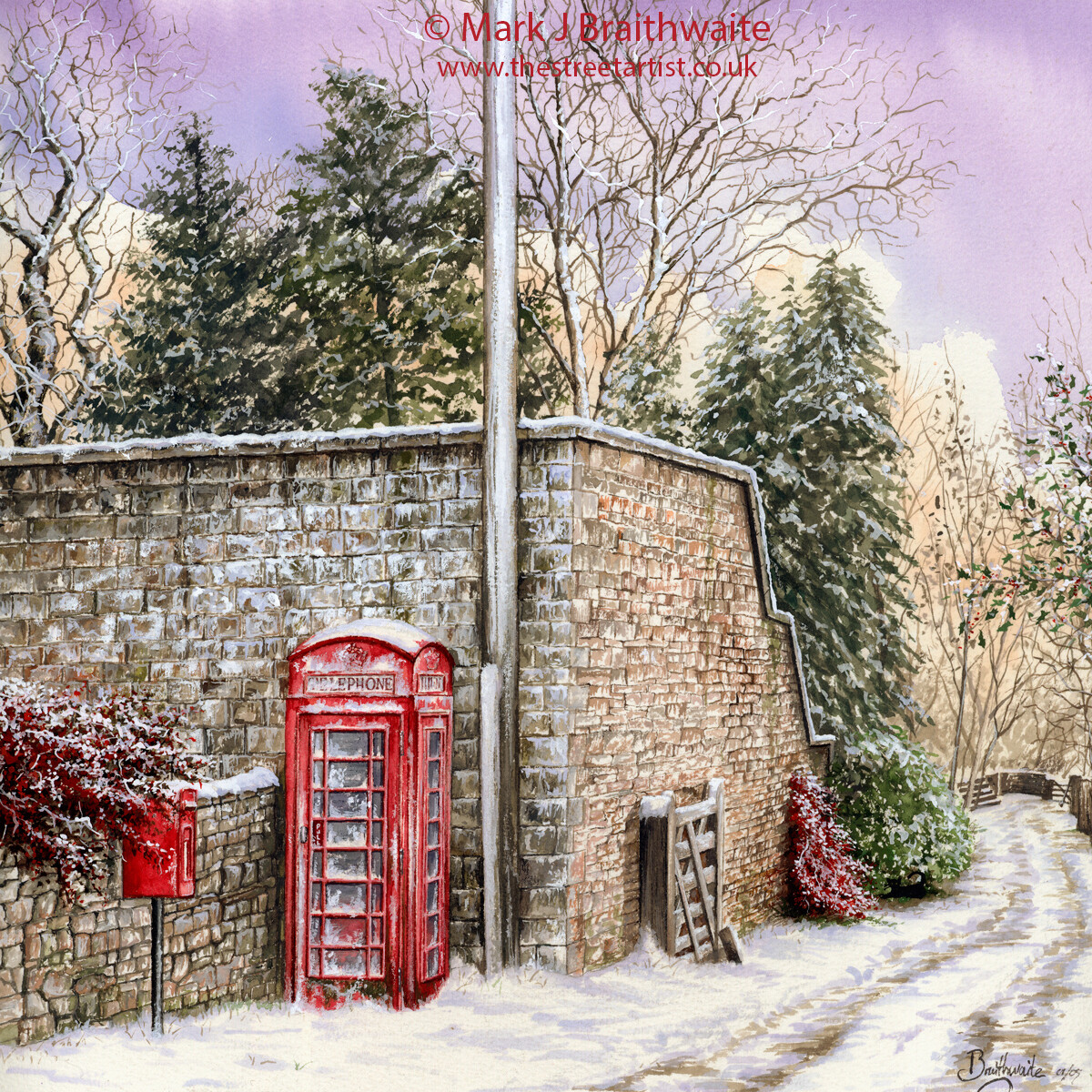 First Snow of Winter, Lost Connection Series.  Mounted Limited Edition Prints Available
