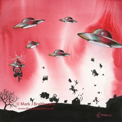 MA7: Mars Attacks! 7. Farmageddon, The Invasion of Yorkshire.  Print &amp; Original (size options available)