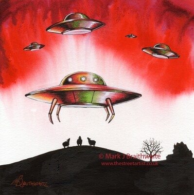 MA10: Mars Attacks! 10. Take me to your Leader, The Invasion of Yorkshire.  Print &amp; Original (size options available)