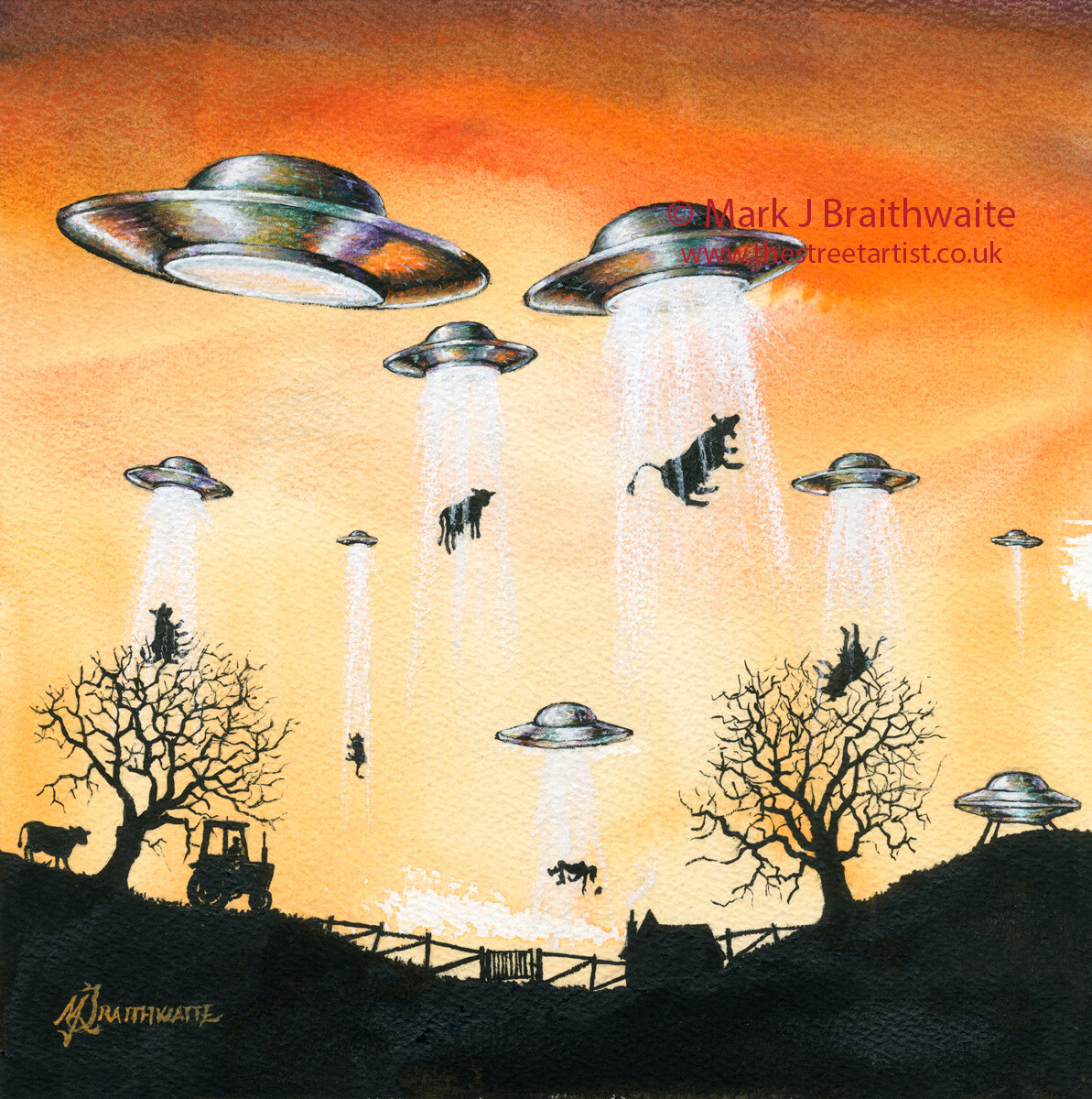 MA3: Mars Attacks! 3. Cowmageddon, The Invasion of Yorkshire.  Prints (size options available)