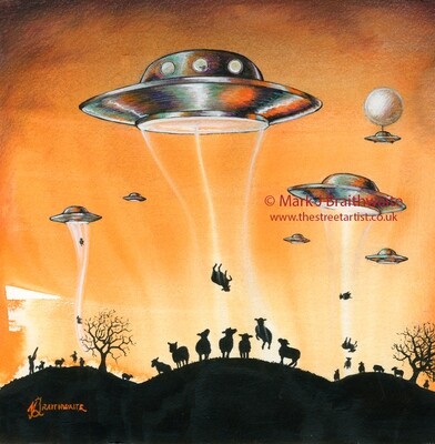 MA1: Mars Attacks! 1. Baa-mageddon, The Invasion of Yorkshire.  Prints (size options available)
