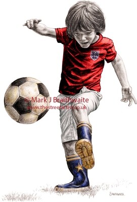 AFWC66W: Alfie&#39;s Football Kits. England Classic 1966 Winners!  Print (size options available)