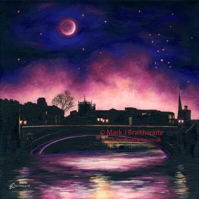 CS21: Starry Night, Lendal Bridge, York. City Shadows Series.  Print &amp; Original Available. (Print size options)