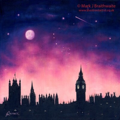 CS11: Starry Night, Westminster, London. City Shadows Series.  Print  Available. (size options)