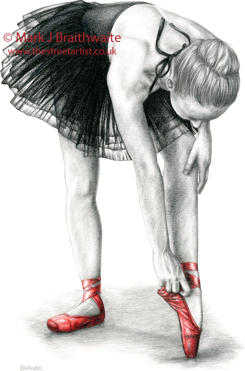 RS1: The Red Shoes Study 1. Print (size options available) &amp; ORIGINAL AVAILABLE