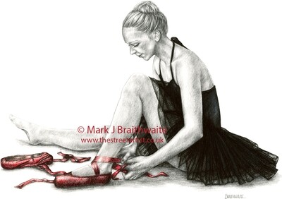 RS3: The Red Shoes Study 3. Print (size options available) &amp; ORIGINAL AVAILABLE