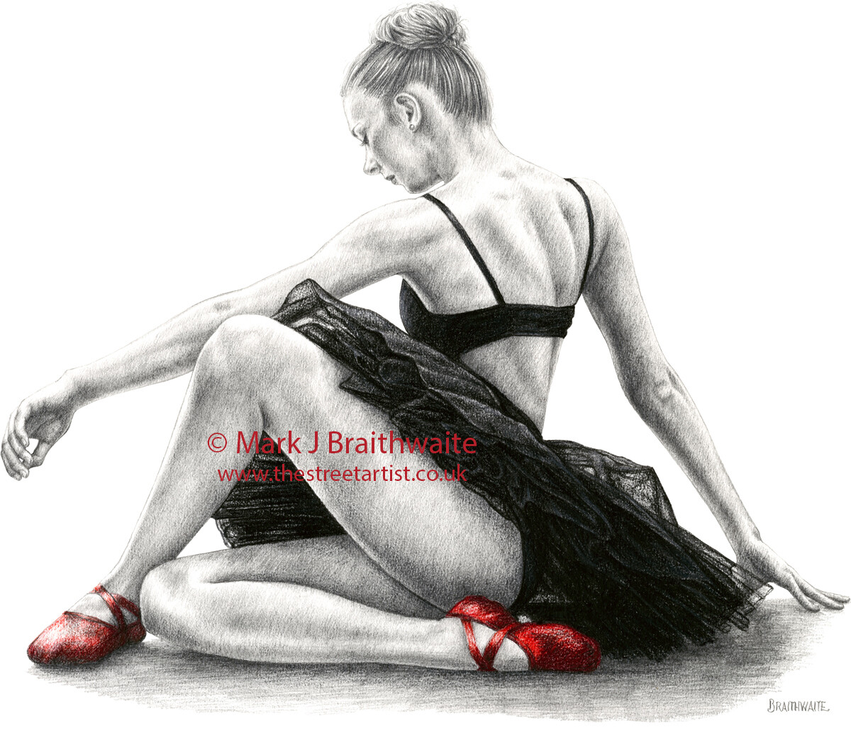 RS8: The Red Shoes Study 8. Prints (size options) &amp; ORIGINAL AVAILABLE
