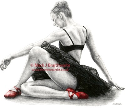 RS8: The Red Shoes Study 8. Prints (size options) &amp; ORIGINAL AVAILABLE