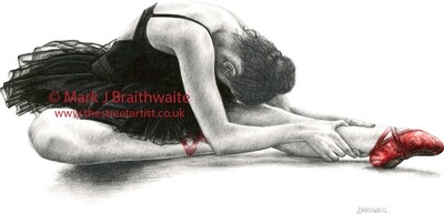 RS7: The Red Shoes Study 7. Prints (size options) &amp; ORIGINAL AVAILABLE
