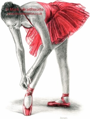 RT1: The Red Tutu Study 1. Prints (size options) &amp; ORIGINAL AVAILABLE