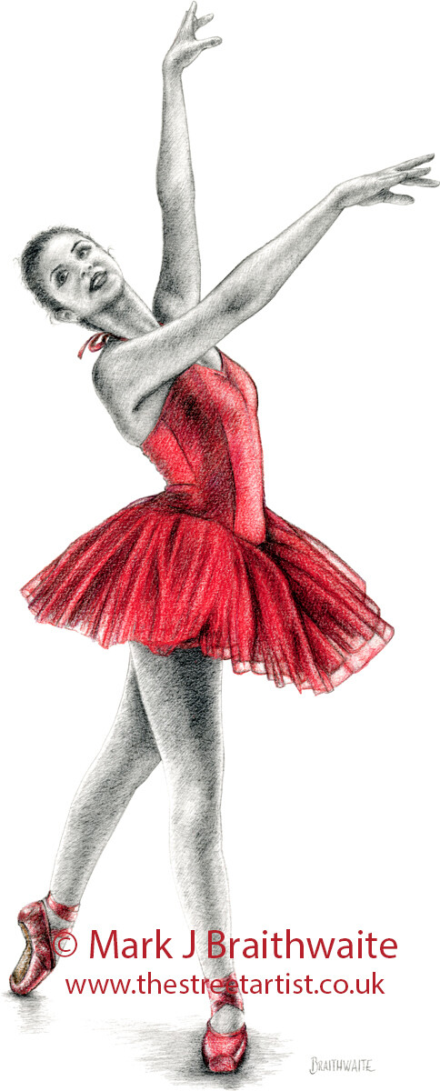RT6: The Red Tutu Study 6. Prints (size options) &amp; ORIGINAL AVAILABLE