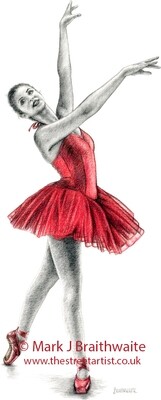 RT6: The Red Tutu Study 6. Prints (size options) &amp; ORIGINAL AVAILABLE