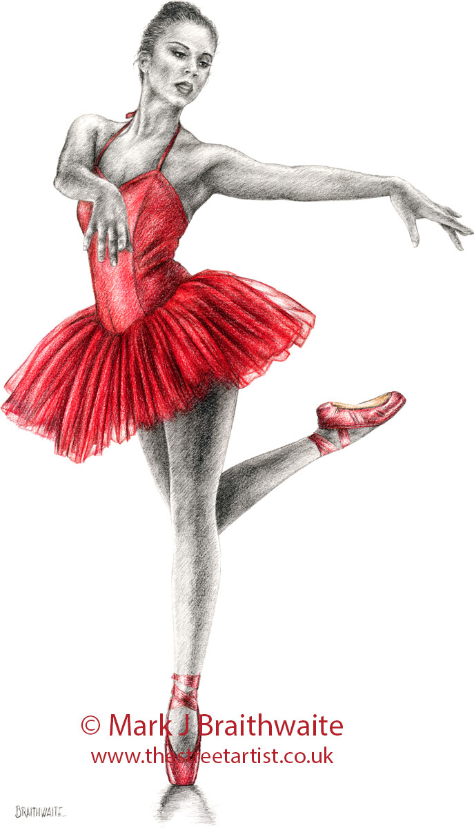 RT11: The Red Tutu Study 11. Prints (size options) &amp; ORIGINAL AVAILABLE