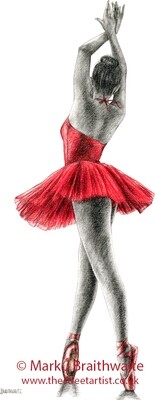 RT10: The Red Tutu Study 10. Prints (size options) &amp; ORIGINAL AVAILABLE