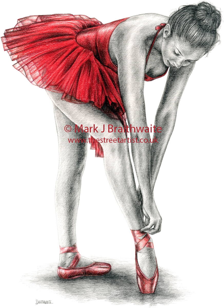 RT7: The Red Tutu Study 7. Prints (size options) &amp; ORIGINAL AVAILABLE