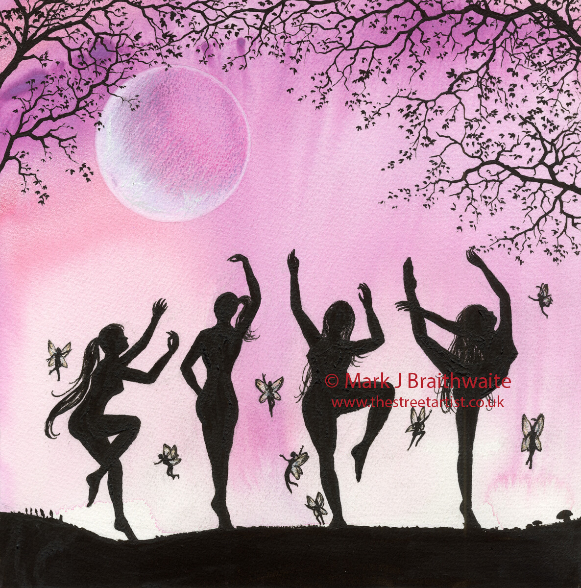 Crescent  Moon, The Faye Ball. From the Shadows 14.  Prints  (size options) &amp; ORIGINAL AVAILABLE