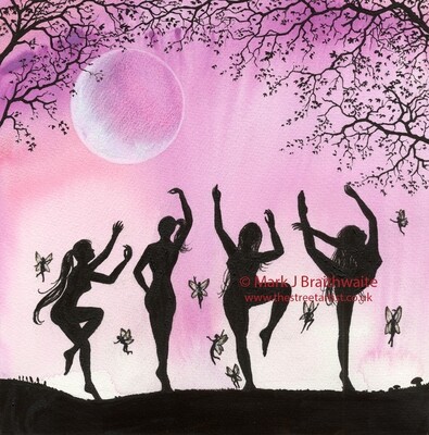 Crescent  Moon, The Faye Ball. From the Shadows 14.  Prints  (size options) &amp; ORIGINAL AVAILABLE