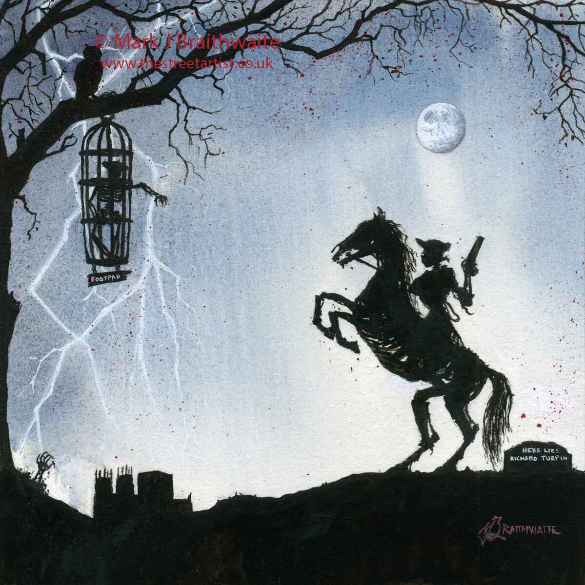 ZA6: The Revenge of Dick Turpin . Zombie Apocalypse Series No 6.  Print (size options)Available