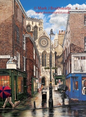 Showers in Minstergates, York Print