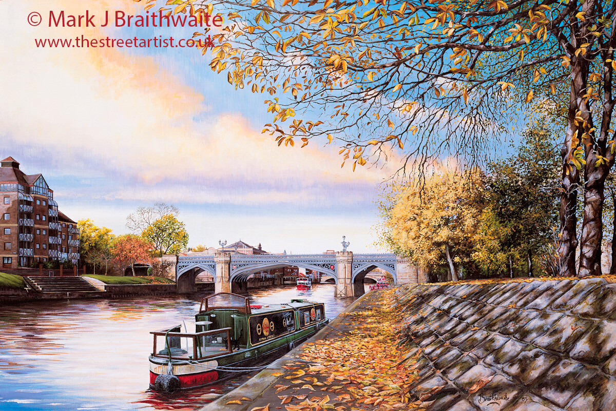 Autumn Sunlight Skeldergate Bridge, York Print