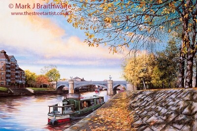 Autumn Sunlight Skeldergate Bridge, York Print