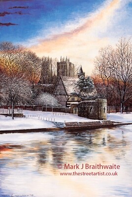 Early Morning Across the River, York Print