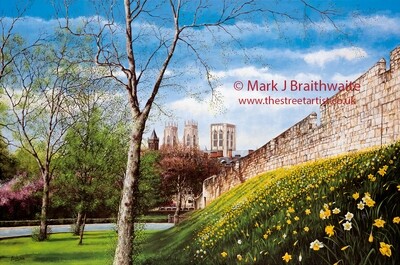The City Walls, York Print Unmounted *FREE SHIPPING ON LOOSE PRINTS*