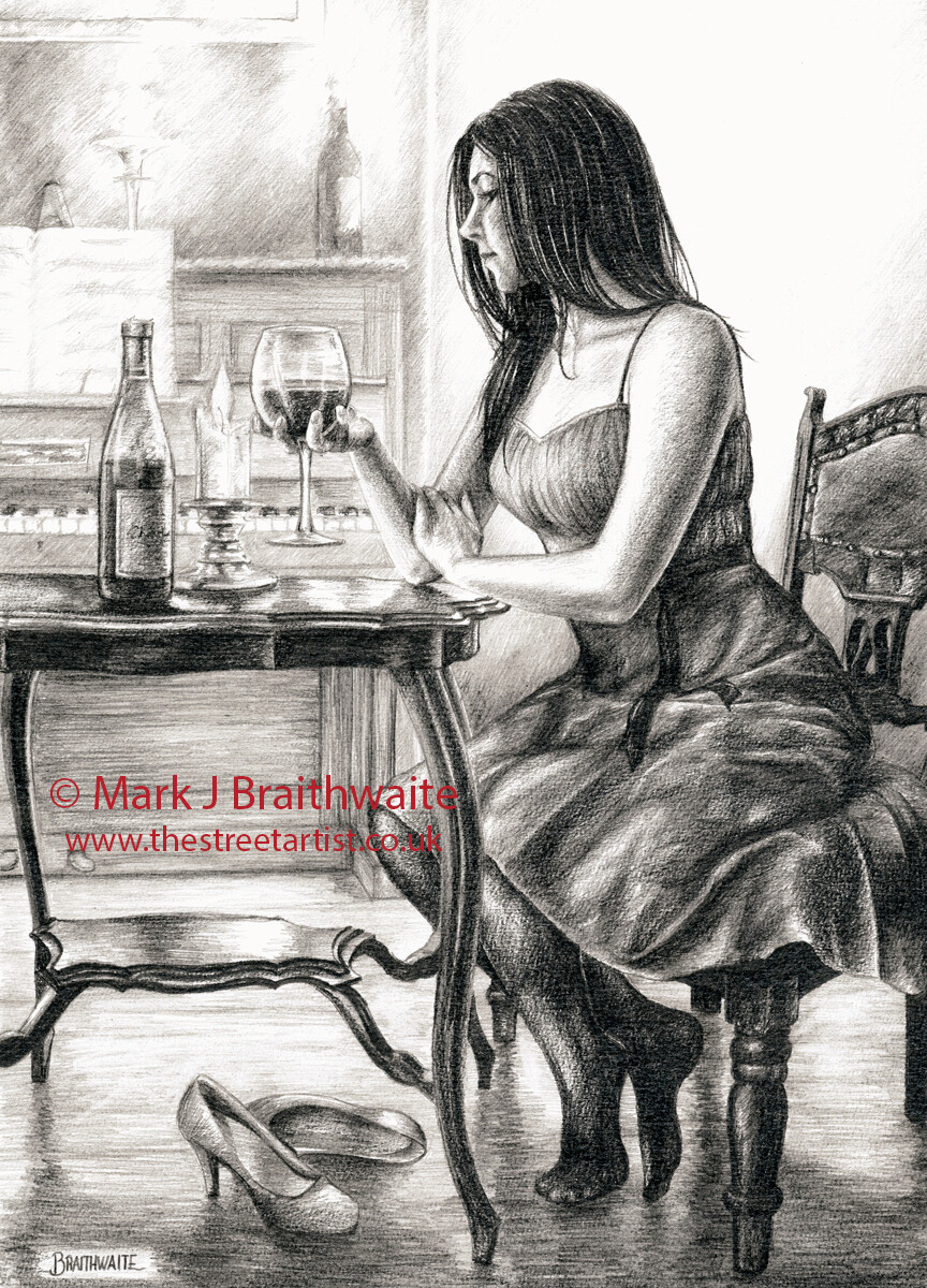 Harmony in Red Sketch. Print (size options available)