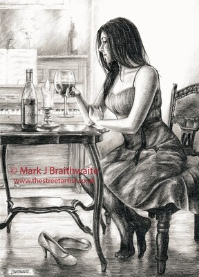 Harmony in Red Sketch. Print (size options available)