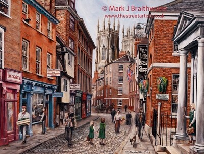 Low Petergate 1920&#39;s, York, Prints (size options)Available