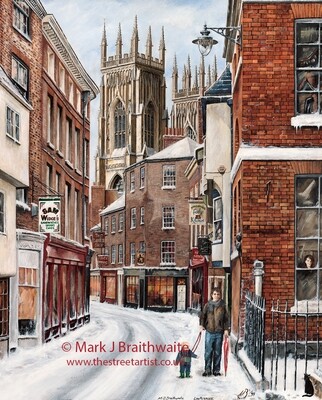 Low Petergate Wintertime, York Print