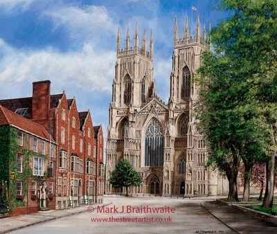 York Minster &amp; the Dean Court Hotel, York Print