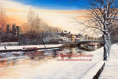 Winter Sunrise on the Ouse, York Print (size options) Available