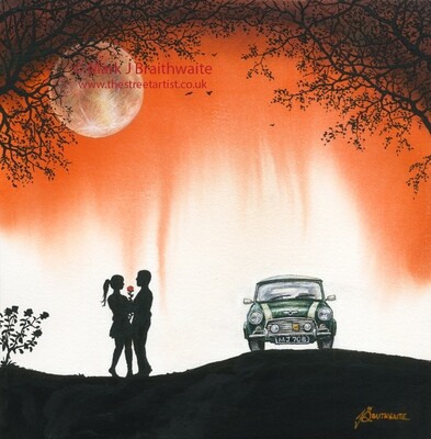MT2: Under the Moon of Love. Moments in Time Series.  Print  (size options) &amp; Original AVAILABLE