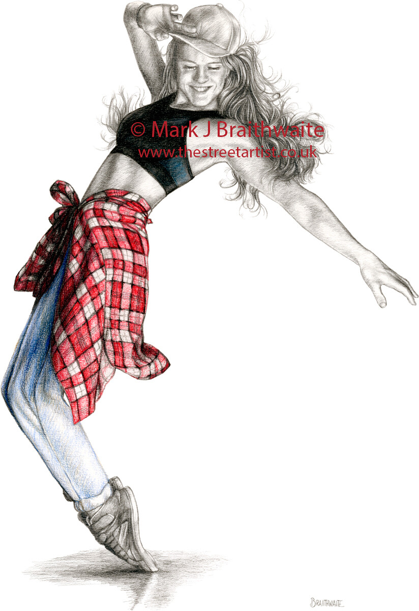 DS1: Dancer in the Street Study 1. Print (size options)  &amp; ORIGINAL AVAILABLE