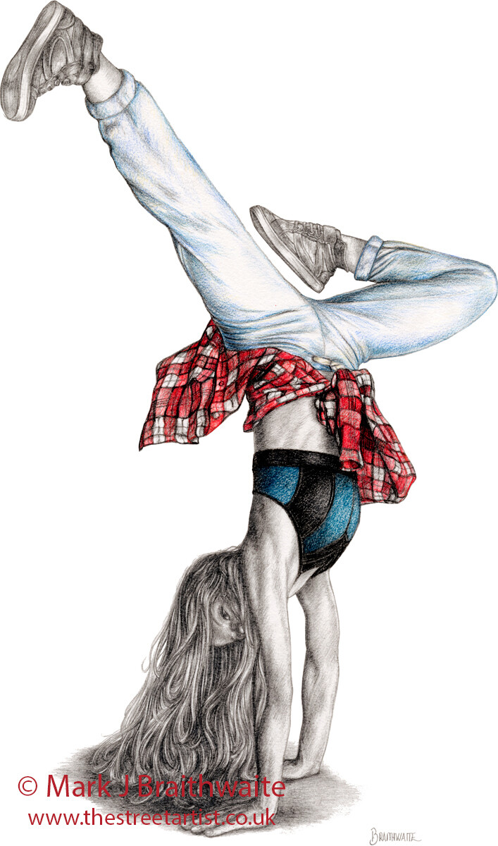 DS5: Dancer in the Street Study 5. Print (size options) &amp; ORIGINAL AVAILABLE