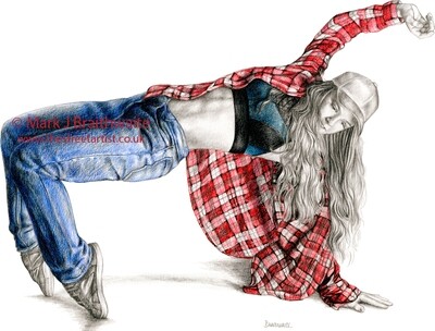 DS4: Dancer in the Street Study 4. Print (size options) &amp; ORIGINAL AVAILABLE