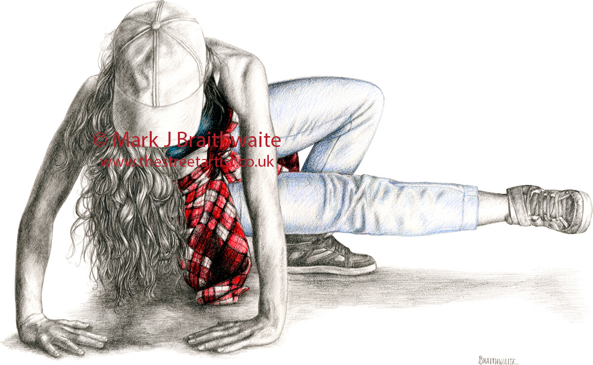 DS3: Dancer in the Street Study 3.  Print (size options) &amp; ORIGINAL AVAILABLE