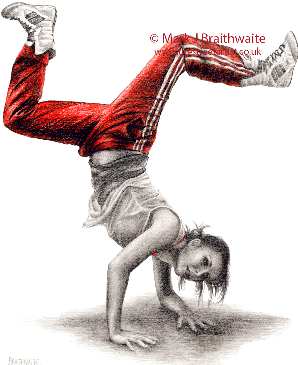 BG2: B Girl Study 2. Print (size options) &amp; ORIGINAL AVAILABLE