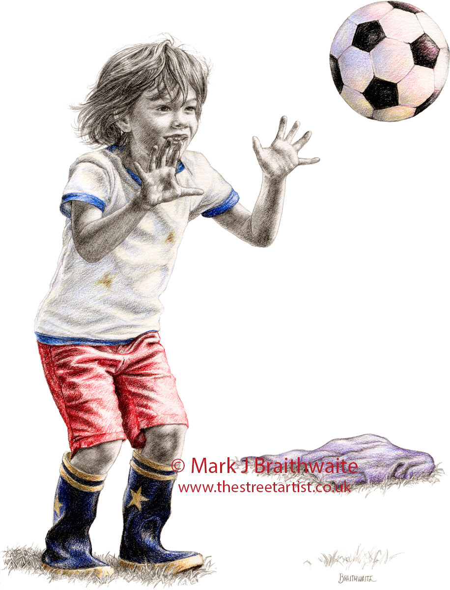 Alfies Adventures 4, Jumpers for Goalposts. Print (size options) ORIGINAL AVAILABLE